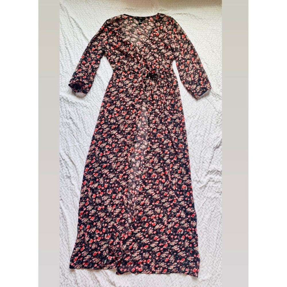 Floral button down dress